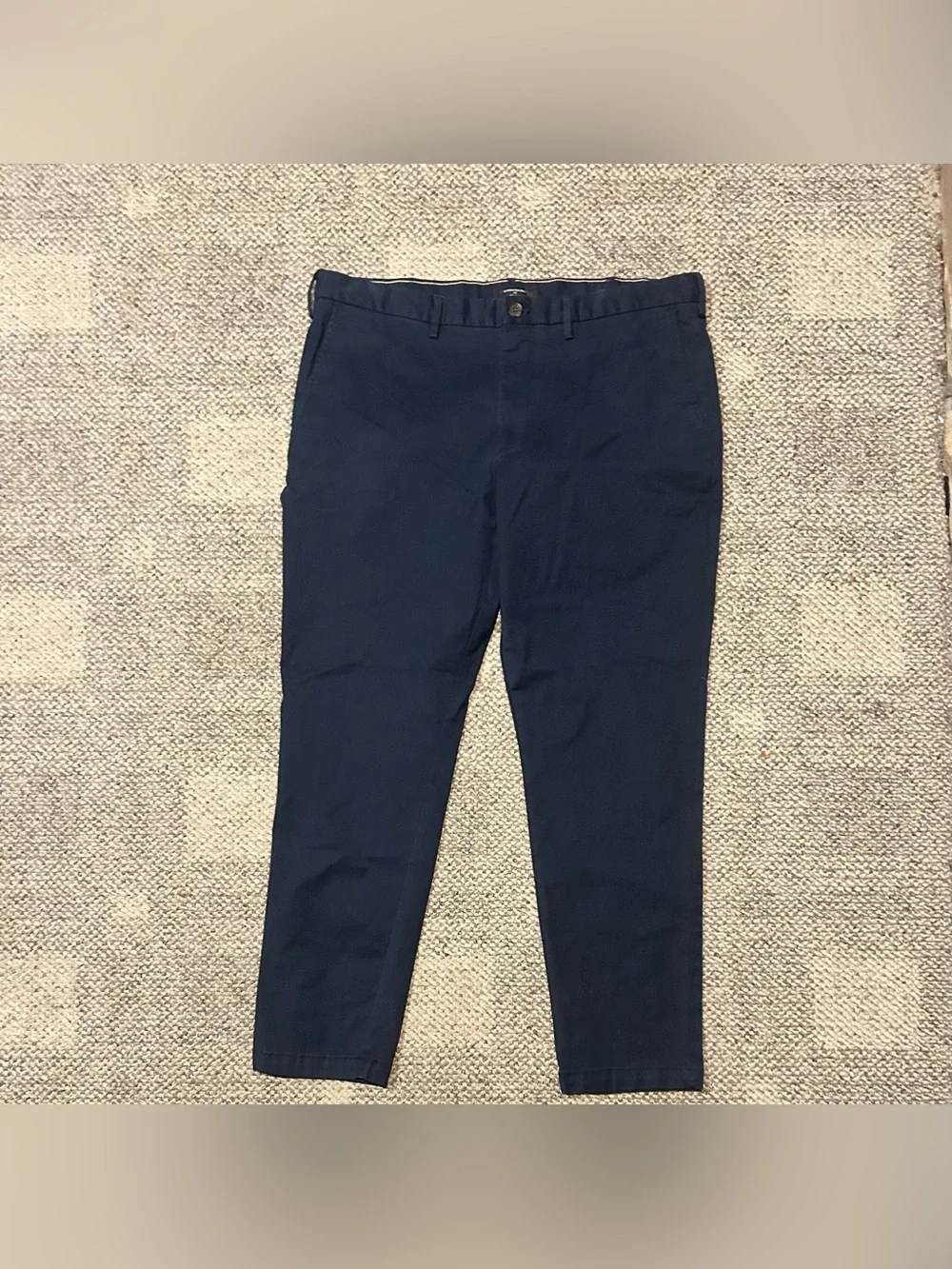 Banana Republic Mens Lived In Chino Slim Fit Pants 38x30 Flat Front Blue Slacks